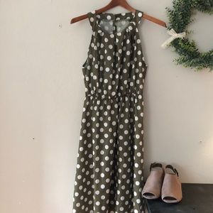 Green Polk a Dot Dress